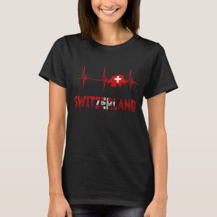 Camiseta Bandera suiza EKG Pulse Schweiz