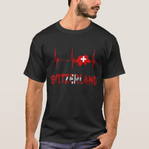 Camiseta Bandera suiza EKG Pulse Schweiz