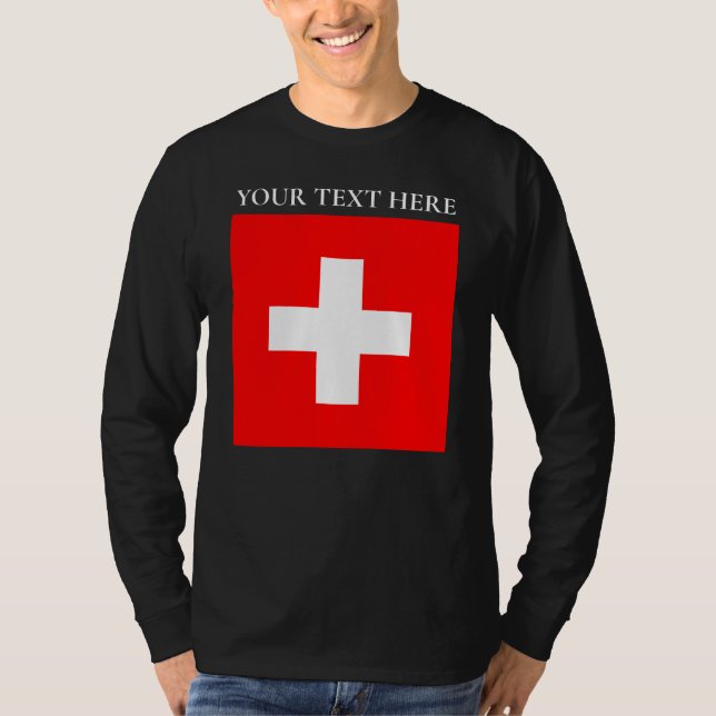 Camiseta Bandera Suiza Personalizada Schweiz Europa Suiza (Anverso)