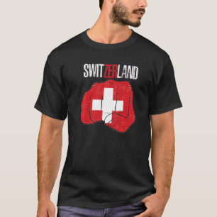 Camiseta Bandera Suiza Retro Suisse Schw