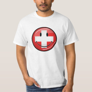Camiseta Bandera suiza sonriente