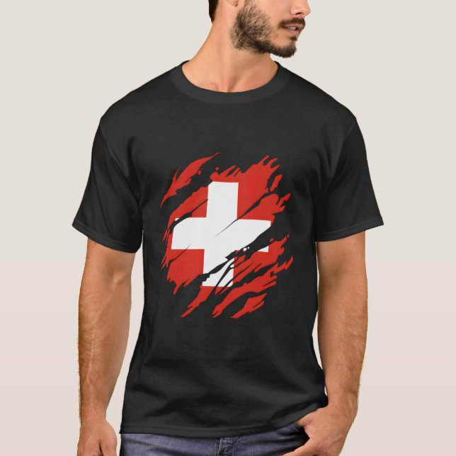 Camiseta Bandera suiza Suiza (Anverso)