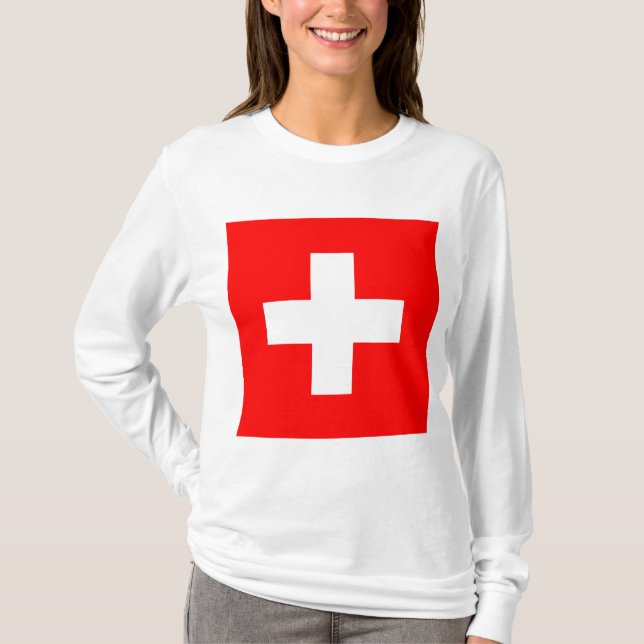 Camiseta Bandera suiza (Suiza) (Anverso)