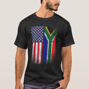 Camiseta Bandera Surafricana norteamericana Sudáfrica Usa A