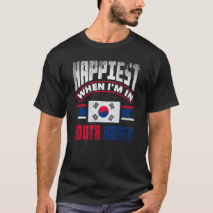 Camiseta Bandera Surcoreana Medio Feliz Cuando Estoy En El 