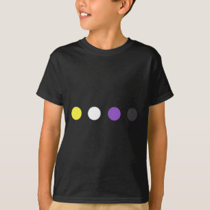 Camiseta Bandera Sutil No Binaria Puntos Orgullo Enby Trans