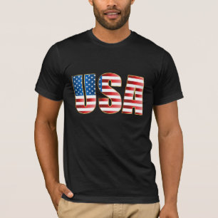 Camiseta Bandera T-Shirt-USA de Mens Bella Canvas
