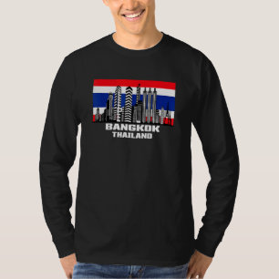 Camiseta Bandera tailandesa de Bangkok y el paisaje urbano 
