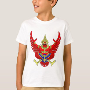 CAMISETA BANDERA TAILANDESA DEL EMBLEMA DEL ESCUDO DE ARMAS
