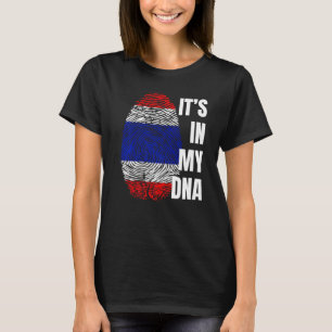 Camiseta Bandera tailandesa Dna huellas de Tailandia Tailan