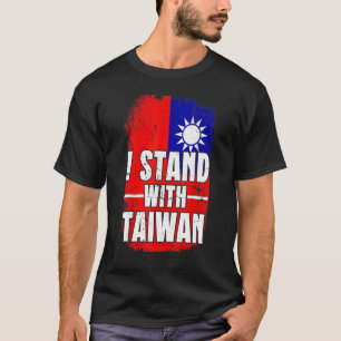 Camiseta Bandera taiwanesa angustiada por la bandera de Tai