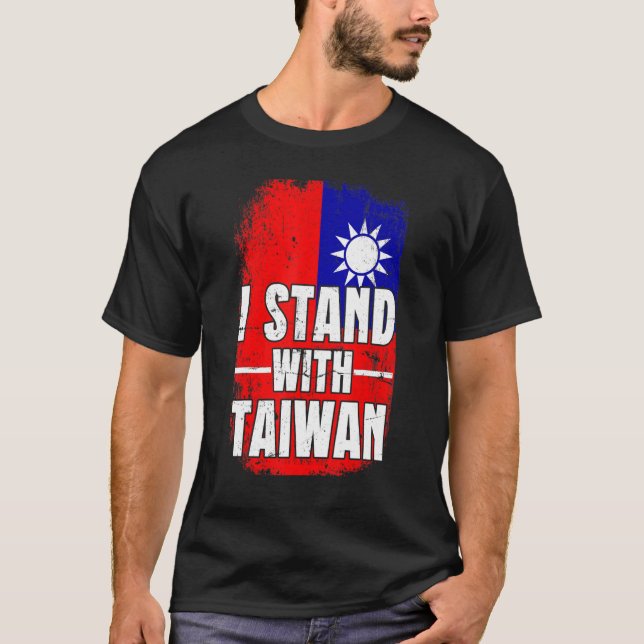 Camiseta Bandera taiwanesa angustiada por la bandera de Tai (Anverso)