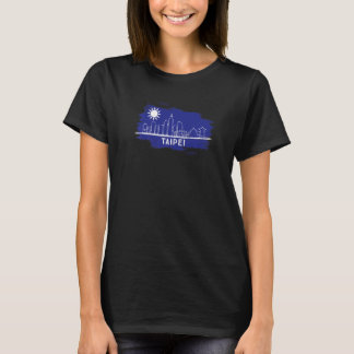 Camiseta Bandera Taiwanesa Ciudad Taipei Para Hombres Mujer