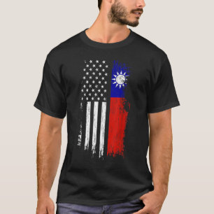 Camiseta Bandera taiwanesa norteamericana - Orgullo Taiwán