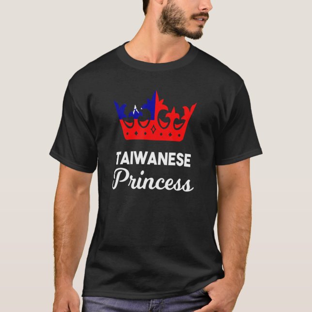 Camiseta Bandera taiwanesa orgullosa Chica mujer princesa C (Anverso)