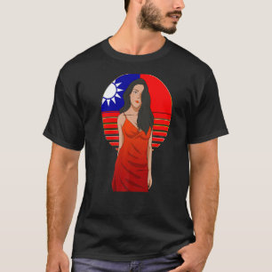 Camiseta Bandera taiwanesa orgullosa Chica mujer princesa p