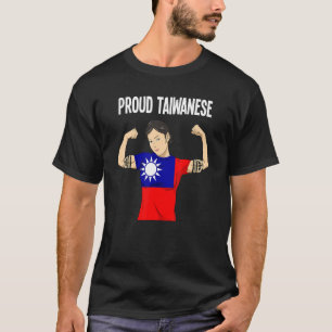 Camiseta Bandera taiwanesa orgullosa Chica mujer princesa p