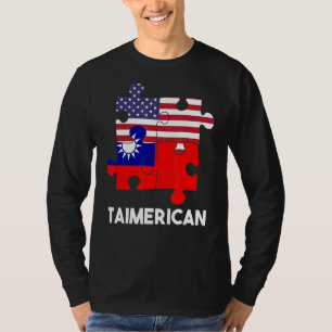 Camiseta Bandera taiwanesa Orgullosa mezcla de adn con Esta