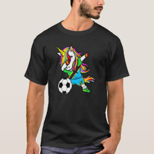 Camiseta Bandera tanzana de Dabbing Unicorn
