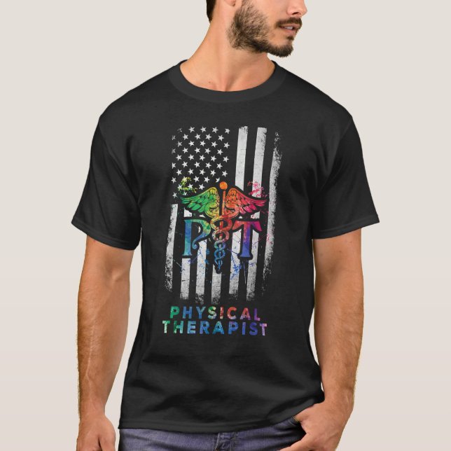 Camiseta Bandera Terapéutica Física Patriótica Estados Unid (Anverso)