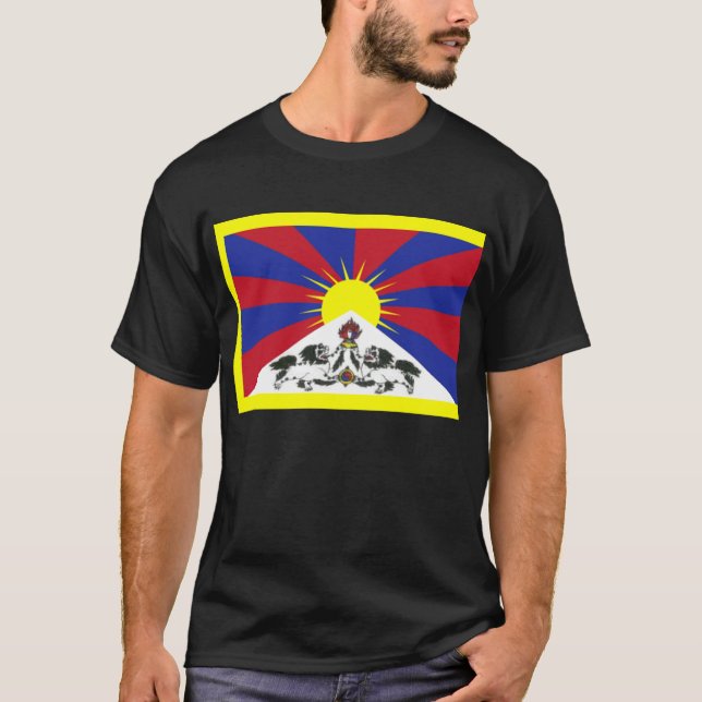 Camiseta Bandera tibetana + OM mani (Anverso)