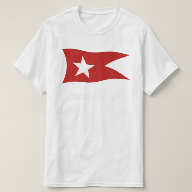 Camiseta Bandera Titanic White Star Line con estrella blanc (Diseño del anverso)