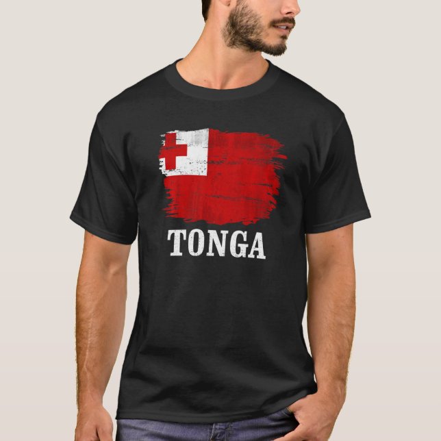 Camiseta Bandera Tonga Vintage Para Tonga (Anverso)