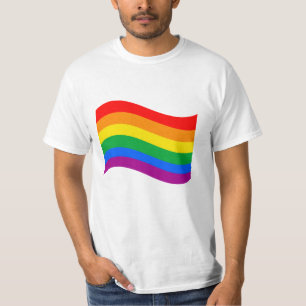 Camiseta Bandera tradicional de orgullo LGBTQ+ ondulada