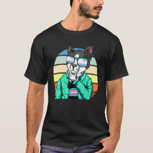 Camiseta Bandera Trans De Gafas De Sol Guay Transsex Lgbt T