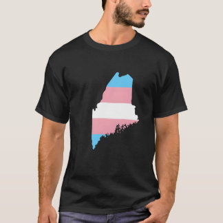 Camiseta Bandera Trans Maine Apoyo Orgullo LGBT Divertido