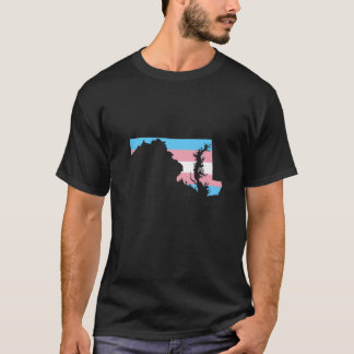 Camiseta Bandera Trans Maryland LGBT Orgullo Apoyar familia