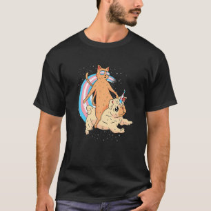 Camiseta Bandera transexual transexual de gatos transgénero