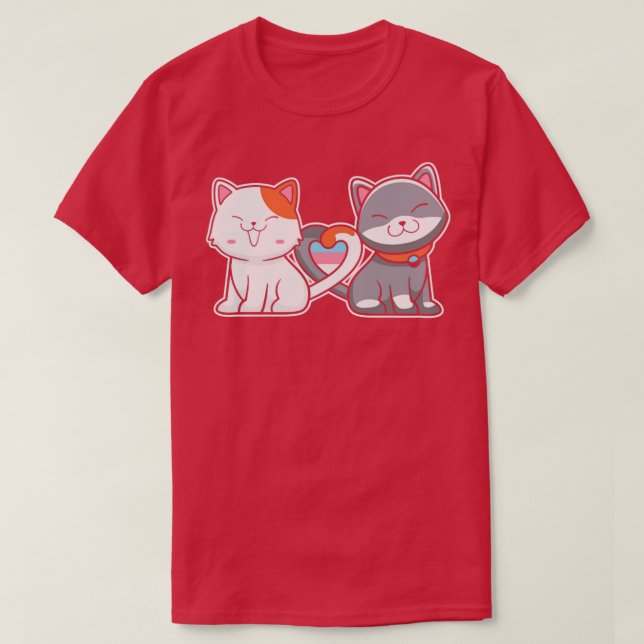 Camiseta Bandera transgénero del gato del orgullo transgéne (Diseño del anverso)