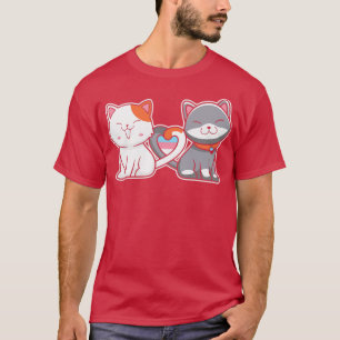 Camiseta Bandera transgénero del gato del orgullo transgéne