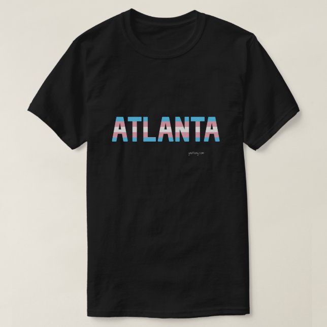 Camiseta Bandera transgénero del Orgullo de Atlanta (Diseño del anverso)