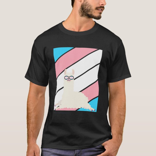 Camiseta Bandera transgénero del orgullo de Llama LGBTQ Org (Anverso)