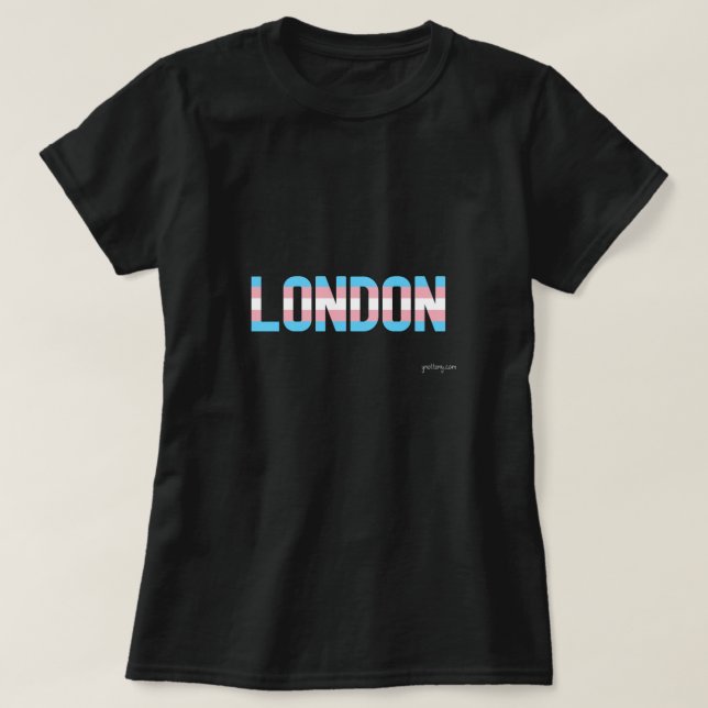 Camiseta Bandera transgénero del Orgullo de Londres (Diseño del anverso)