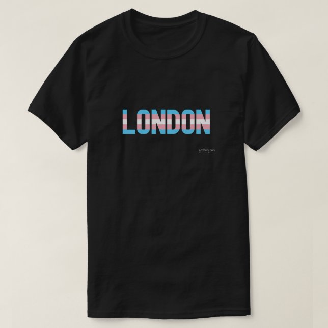 Camiseta Bandera transgénero del Orgullo de Londres (Diseño del anverso)