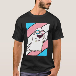 Camiseta Bandera transgénero del orgullo fantasma LGBTQ Org