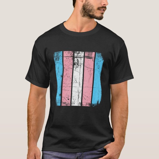 Camiseta Bandera transgénero LGBT Arcoiris Bandera Estadoun (Anverso)