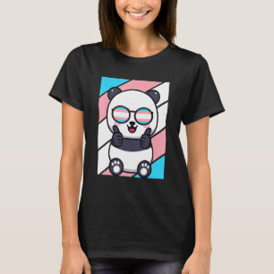 Camiseta Bandera Transgénero Orgullo Panda LGBTQ Aliado Org