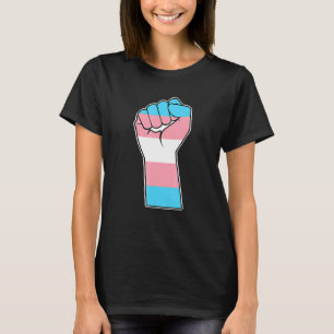 Camiseta Bandera Transgénero Puño Transsexual Trans Orgullo