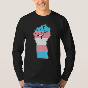 Camiseta Bandera Transgénero Puño Transsexual Trans Orgullo