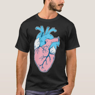 Camiseta Bandera transversal del corazón anatómico Orgullo 