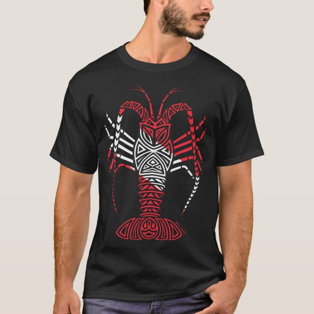 Camiseta Bandera Tribal Scuba Lobo Espinoso (Anverso)
