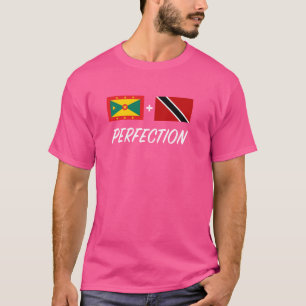 Camiseta Bandera trinitense granadina mitad granada mitad t