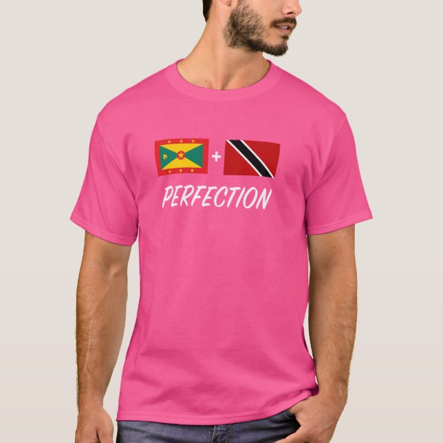 Camiseta Bandera trinitense granadina mitad granada mitad t (Anverso)