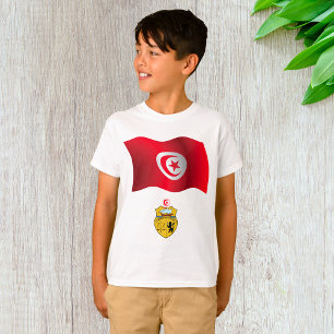 Camiseta Bandera tunecina y escudo de armas patriótico tune
