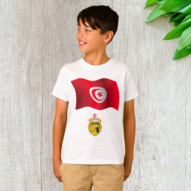 Camiseta Bandera tunecina y escudo de armas patriótico tune (Subido por el creador)