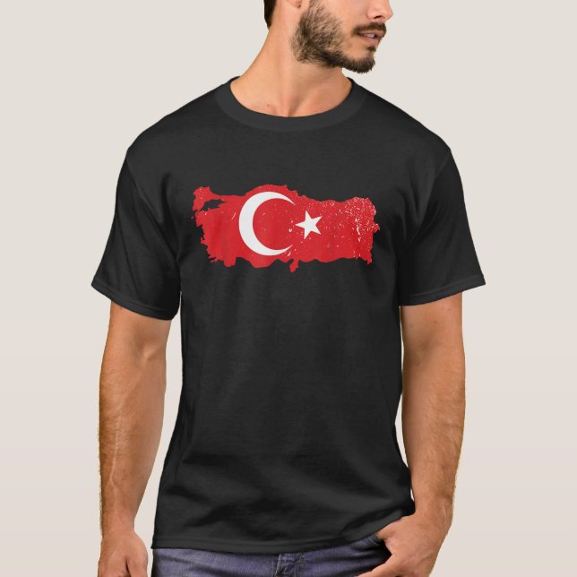 Camiseta Bandera turca retro Bandera turca bayrak turco (Anverso)